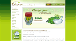 Desktop Screenshot of dhanyaayurved.com