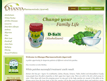 Tablet Screenshot of dhanyaayurved.com